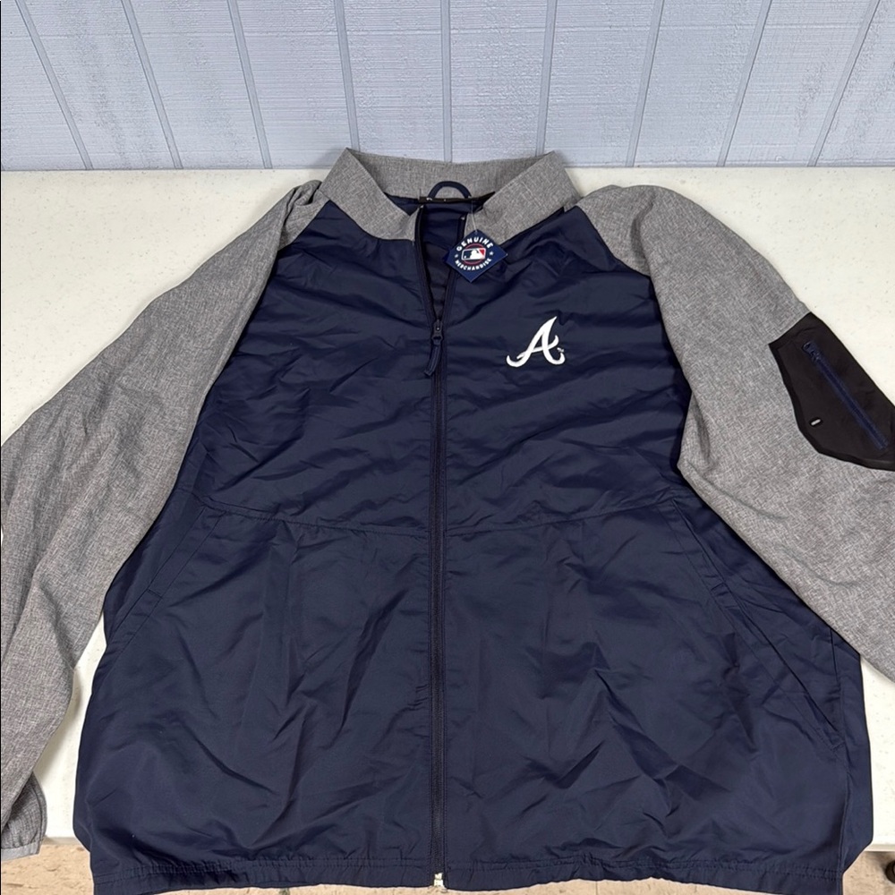 Atlanta Braves Dunbrooke Blue and Gray Windbreaker
